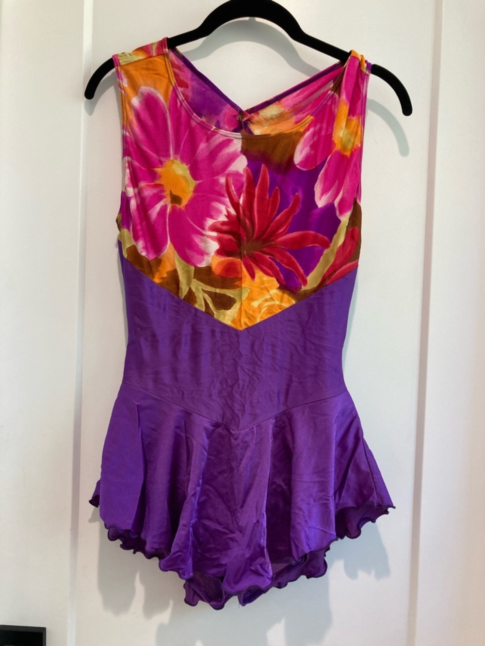 🌺 Adult M vintage Rebel Skategear floral ice skating dress